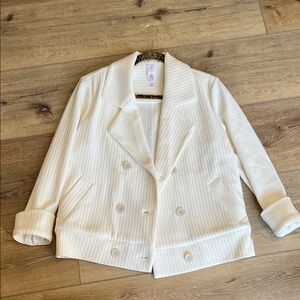 Winter white double breasted jacket